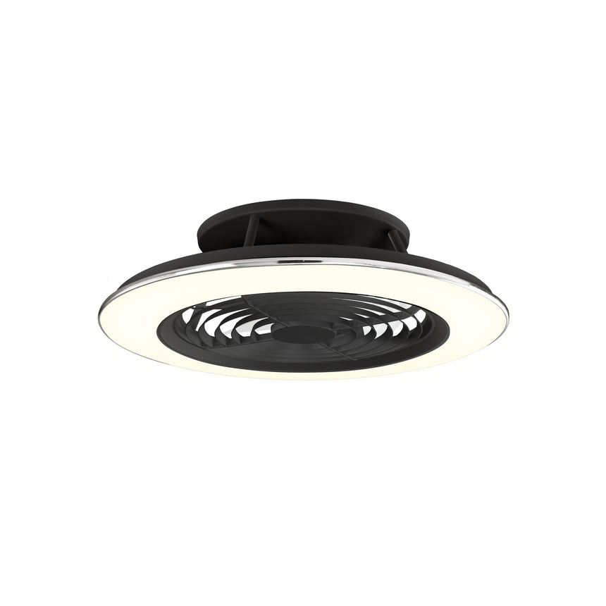 Ventilador de techo Mantra Alisio LED acrílico negro 2700-5000 regulable IP20 Ø62,7cm