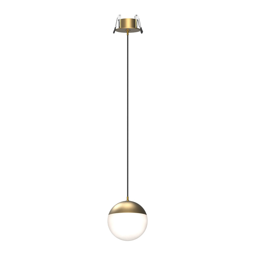 Lámpara de techo Mantra Kilda grande LED aluminio dorado 3000 IP20 Ø9,5cm
