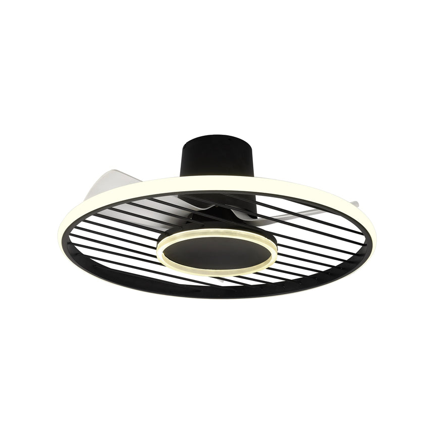 Ventilador de techo Mantra Soho LED acero negro 2700-5000 regulable IP20 Ø66cm