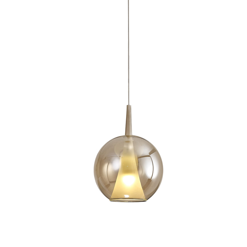 Mantra Elsa Lámpara de techo colgante de bola de cristal 2,5 m E27 bronce 8244