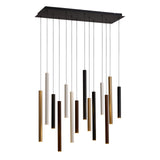 Mantra Cala Lámpara de techo colgante LED blanco, negro y dorado 8085