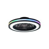 Ventilador de techo Mantra Gamer LED acrílico negro 3000-6500 regulable IP20 Ø46,6cm