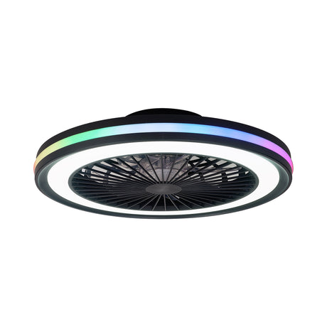 Mantra Gamer Ventilador de techo con luz plafón LED 60W negro 7862