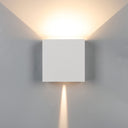 Aplique de exterior Mantra Davos LED aluminio blanco 2700 regulable IP65 15cm