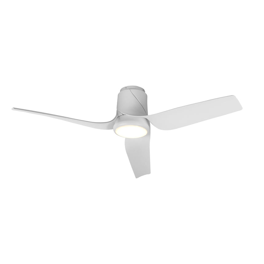 Ventilador de techo Mantra Ushuaia grande LED acero blanco 2700-5000 regulable IP20 Ø133cm