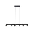 Lámpara de techo Mantra Sal 6 luces aluminio negro IP20