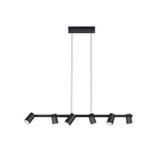 Lámpara de techo Mantra Sal 6 luces aluminio negro IP20