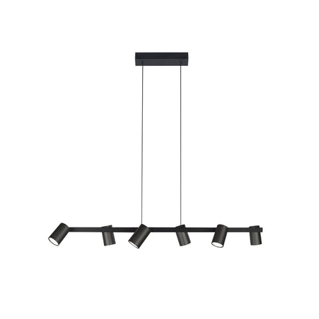 Lámpara de techo Mantra Sal 6 luces aluminio negro IP20