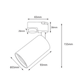 Muñoz Single-phase track spotlight white 647T16