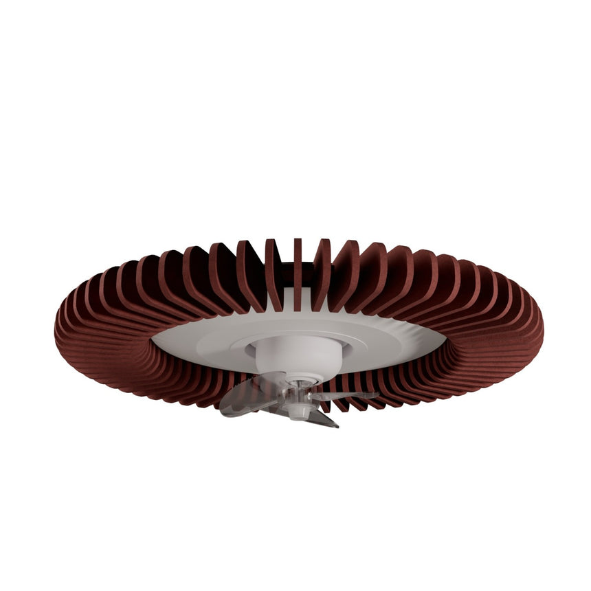 Ventilador de techo con luz Sulion Fono 80cm LED blanco con pantalla burdeos motor DC — vista 3