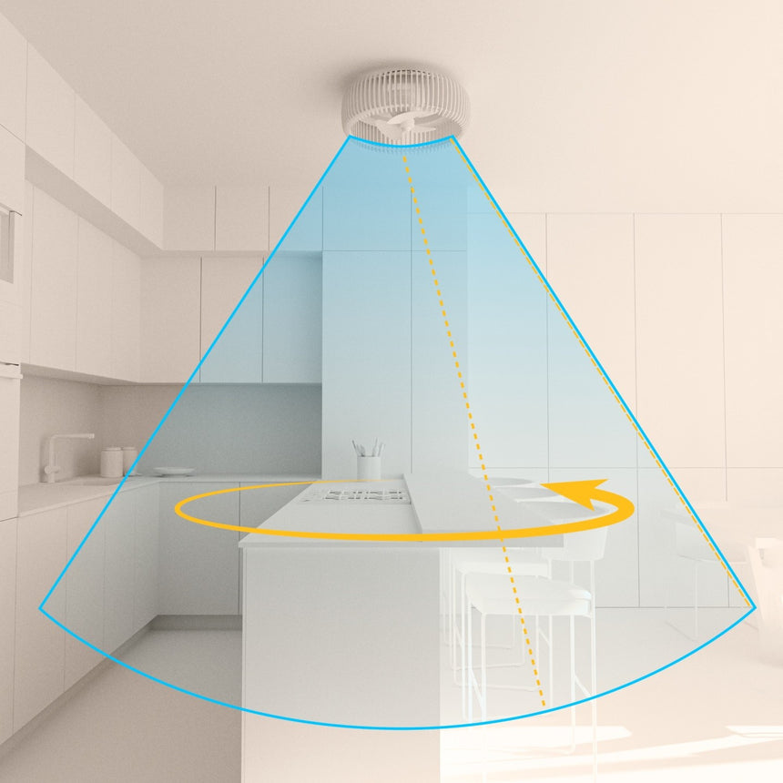 Ventilador de techo con luz Sulion Fono 80cm LED blanco con pantalla burdeos motor DC — vista 6