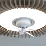 Ventilador de techo con luz Sulion Fono 80cm LED blanco con pantalla burdeos motor DC — vista 5