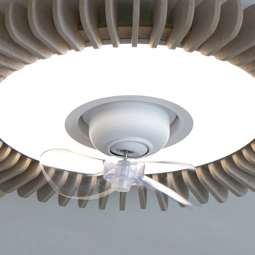 Ventilador de techo con luz Sulion Fono 80cm LED blanco con pantalla burdeos motor DC — vista 5