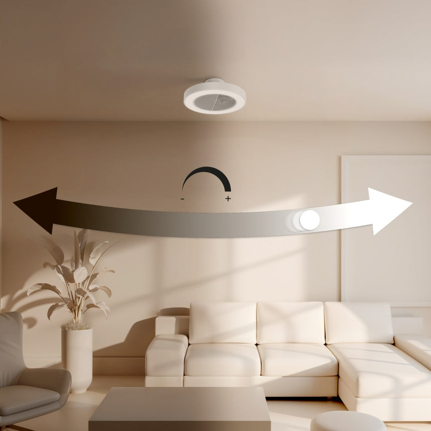 Ventilador de techo con luz Sulion Fono 80cm LED blanco con pantalla burdeos motor DC — vista 8