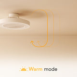 Ventilador de techo con luz Sulion Fono 80cm LED blanco con pantalla burdeos motor DC — vista 2