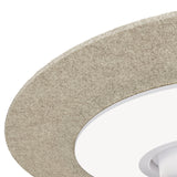 Ventilador de techo con luz Sulion Fono 80cm LED blanco con pantalla beige motor DC — vista 3