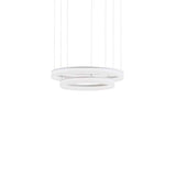 Lámpara de techo colgante LedsC4 Circ grande LED blanco matizado 3000K Ø60+Ø80cm 00-3647-BW-M3