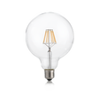 Bombilla Ideal Lux Globo big 101347 E27 G125 de cristal transparente y filamentos LED