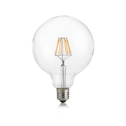 Bombilla Ideal Lux Globo big 101347 E27 G125 de cristal transparente y filamentos LED