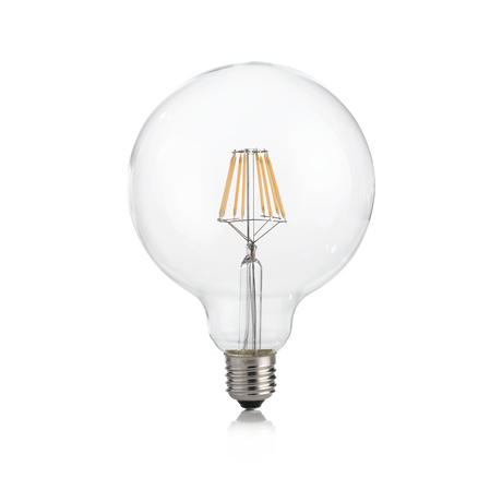Bombilla Ideal Lux Globo big 101347 E27 G125 de cristal transparente y filamentos LED