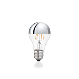 Bombilla Ideal Lux Goccia 123882 E27 de cristal con cúpula cromada y filamentos LED