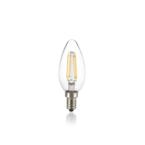 Bombilla Ideal Lux Oliva 101224 E14 de cristal transparente con filamentos LED