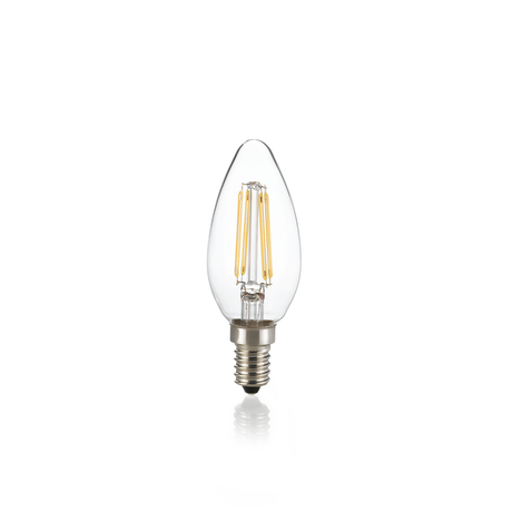 Bombilla Ideal Lux Oliva 101224 E14 de cristal transparente con filamentos LED