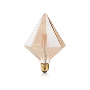 Bombilla Ideal Lux Pyramid 201276 E27 de cristal ámbar y filamentos LED