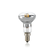 Bombilla Ideal Lux Spot 101255 E14 de cristal con acabado cromo y filamentos LED
