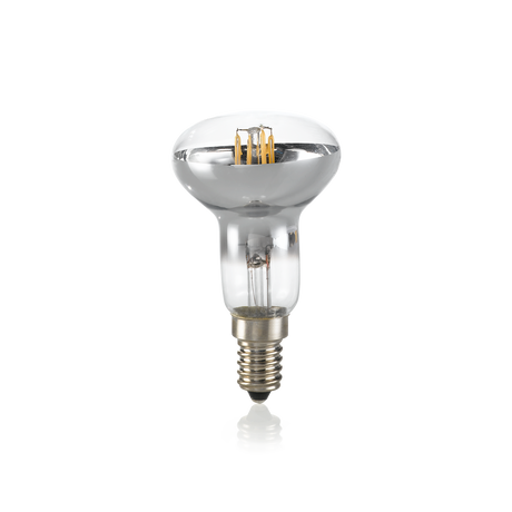 Bombilla Ideal Lux Spot 101255 E14 de cristal con acabado cromo y filamentos LED