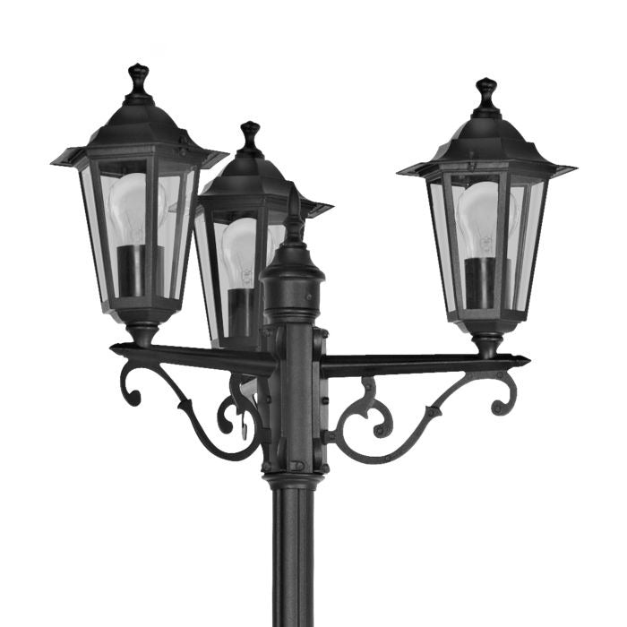Farola de exterior EGLO Laterna 4 negro E27 IP44 192cm Ø55cm 22145