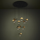 EGLO Dracera Lámpara de techo colgante LED regulable Ø58cm oro negro 390339