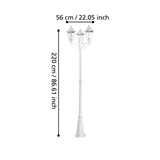 Farola de exterior EGLO Navedo blanco E27 IP44 220cm Ø56cm 93454 - imagen 3