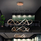 Schuller Molly Pendant Light 3 Rings Dimmable 110D Rose Gold 763455D