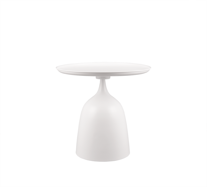 Mesa auxiliar Ramona en metal blanco 48x46cm 2340101