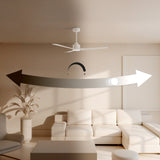 Ventilador de techo con luz Carla L madera negro 2200583