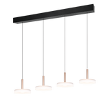 Lámpara colgante Celeste 4 luces LED 3000K blanco y dorado 354910465