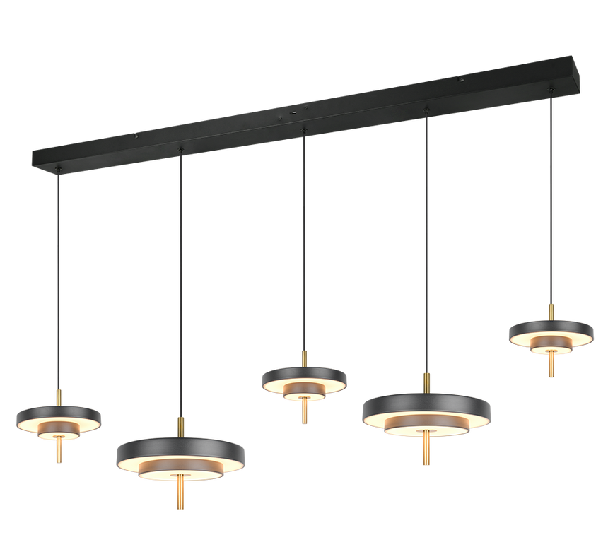 Trio Keaton Lámpara de techo colgante 5 luces CCT regulable 340210580