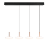 Lámpara colgante Celeste 4 luces LED 3000K blanco y dorado 354910465
