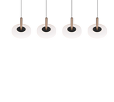 Lámpara colgante Celeste 4 luces LED 3000K blanco y dorado 354910465