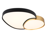 Plafón/Aplique LED Rise 45W negro y oro regulable con mando Trio 647519280