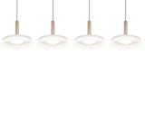 Lámpara colgante Celeste 4 luces LED 3000K blanco y dorado 354910465