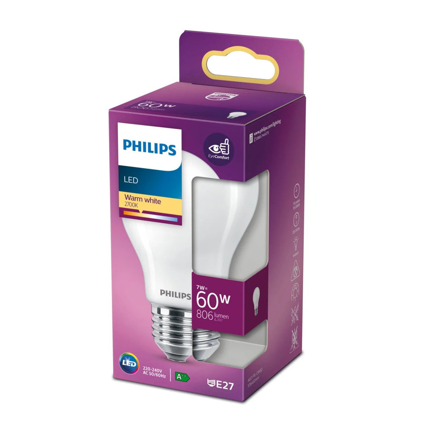 Bombilla LED Philips estándar 6,7W 2700K 763336
