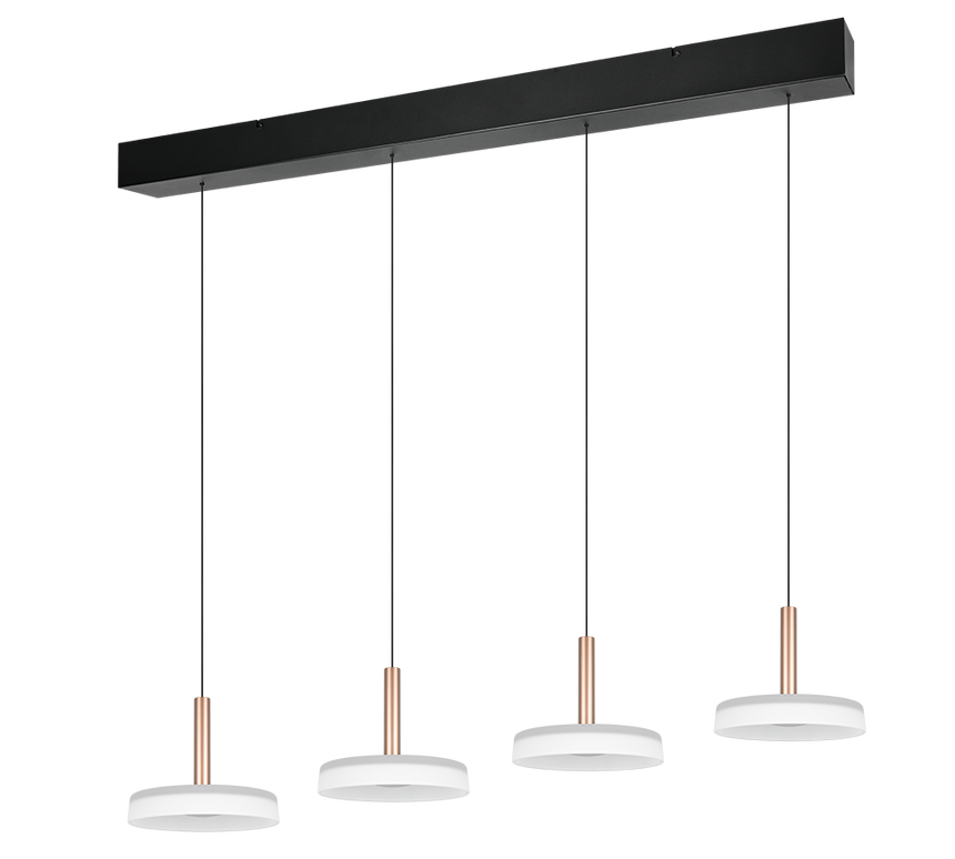 Lámpara colgante Celeste 4 luces LED 3000K blanco y dorado 354910465
