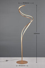 Lámpara de pie Trio Nala LED dorado regulable 160cm 444310179