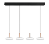 Lámpara colgante Celeste 4 luces LED 3000K blanco y dorado 354910465