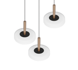 Lámpara colgante Celeste 3 luces LED 3000K blanco y dorado 354930365