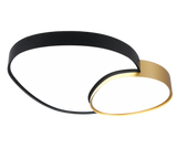 Plafón/Aplique LED Rise 45W negro y oro regulable con mando Trio 647519280