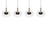 Lámpara colgante Celeste 4 luces LED 3000K blanco y dorado 354910465