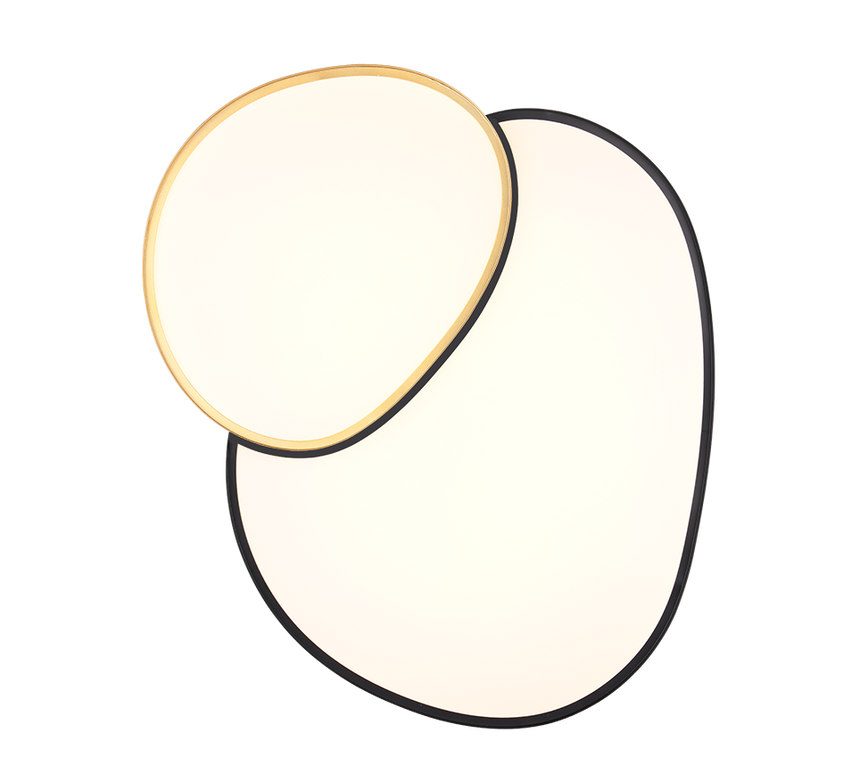 Plafón/Aplique LED Rise 45W negro y oro regulable con mando Trio 647519280